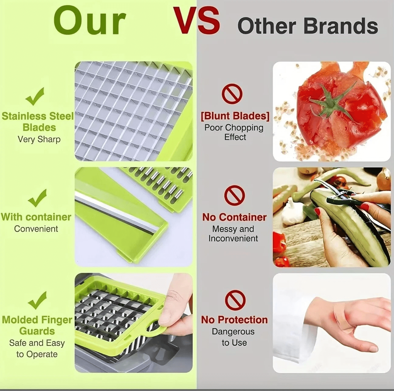16 in 1 Multifunctional Handheld Onion Cutter Fruits Slicer Potatoes Press Peele image 2