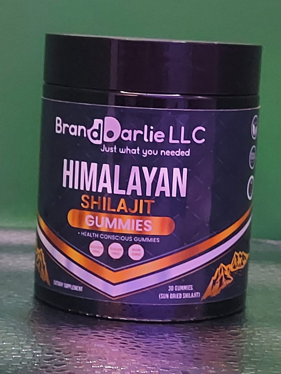 Branddarlie Pure Himalayan Shilajit Gummies with 85+ Trace Minerals & Fulvic Acid – 60 Vegan Gummies image 1