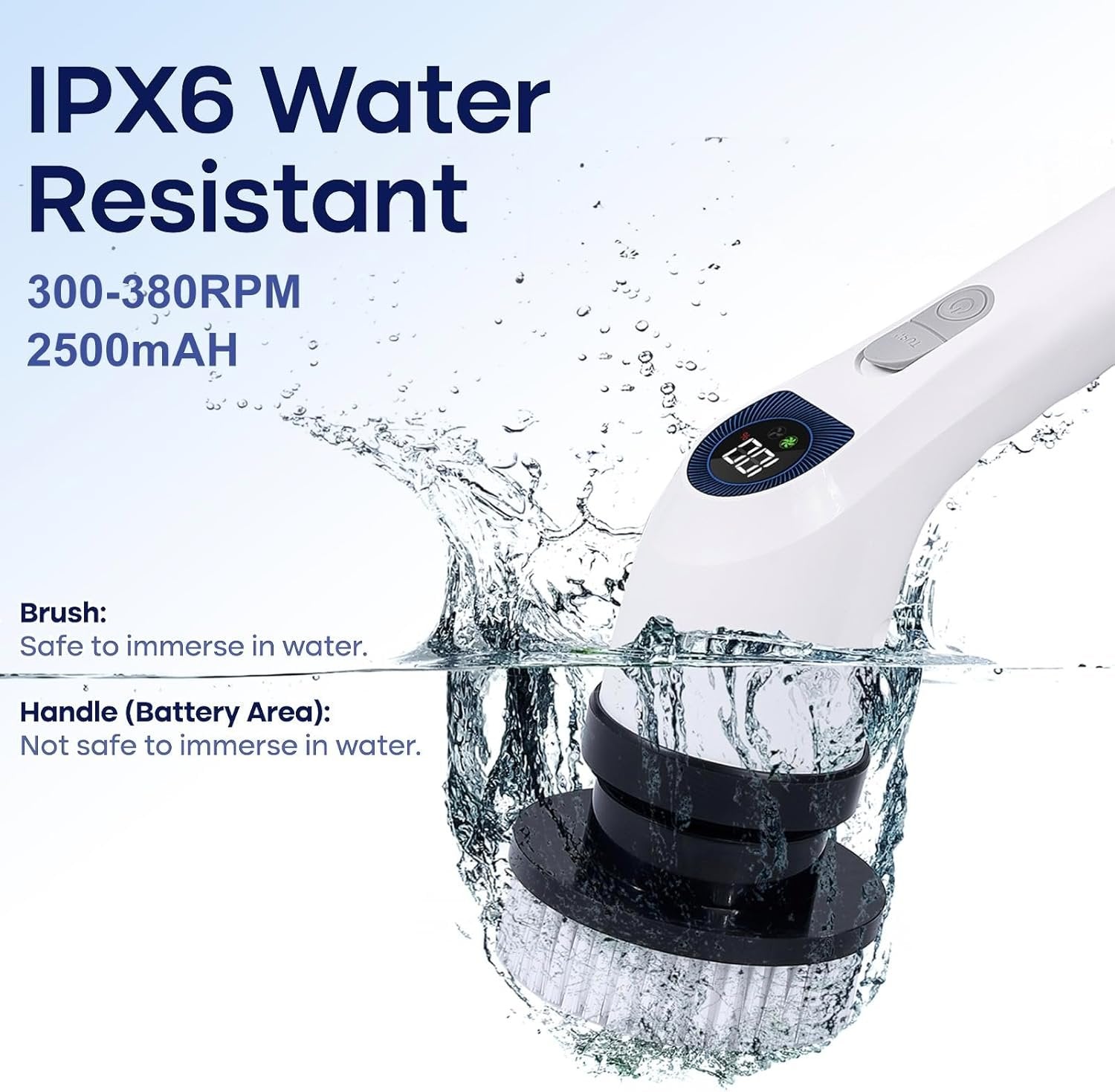Electric Spin Scrubber for Cleaning, Adjustable Shower Brush with 7 Replaceable Heads image 1